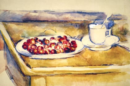 “Naturaleza muerta y con cerezas” (1885-1887), de Paul Cézanne: una de las obras robadas de un museo en Italia.
