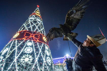 Navidad en la céntrica plaza Ala-Too, Bishkek