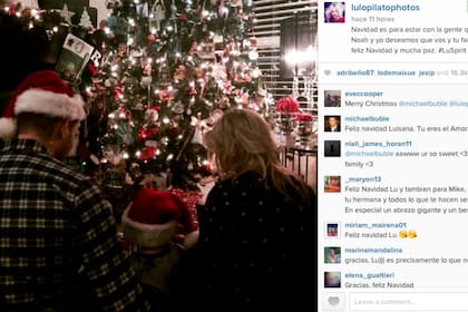 Navidad es para estar con la gente que amas...Michael, Noah y yo deseamos que vos y tu familia tengan una feliz Navidad y mucha paz, escribió la actriz