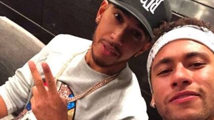 Naymar y Hamilton, en pleno festejo