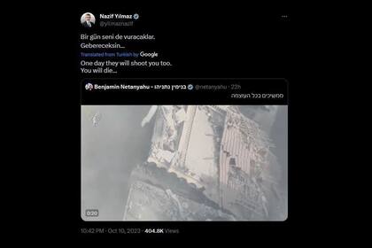 Nazif Yilmaz, viceministro de Educación del gobierno de Ankara, se valió de las redes sociales para desearle la muerte al primer ministro de Israel, Benjamin Netanyahu