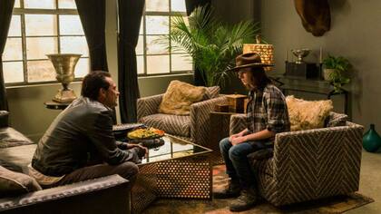 Negan y Carl, cara a cara