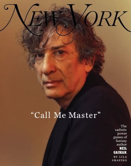 Neil Gaiman en la portada de "New York Magazine"