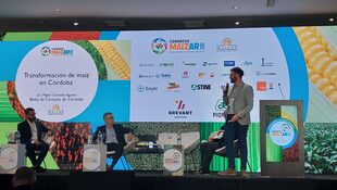 Nelson Illescas, director de la Fundación INAI; Julio Calzada, director de Estudios Económicos de la Bolsa de Comercio de Rosario; Gonzalo Augusto, economista de la Bolsa de Cereales de Córdoba