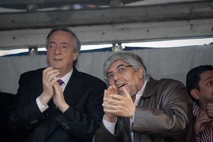 Néstor Kirchner, en la asunción de Hugo Moyano como presidente del PJ bonaerense en La Plata, el 24 Agosto de 2010