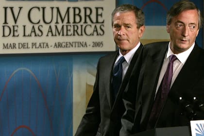 Néstor Kirchner y George Bush