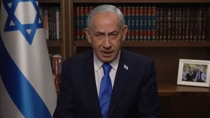 Netanyahu, en el video que publicó tras el ataque a Irán