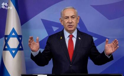 Netanyahu en Jerusalén el cese del fuego con Hezbollah (Oficina de Prensa del gobierno israelí via AP)