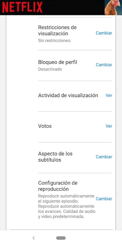 Netflix ofrece distintas alternativas de configuración de su app para mejorar la experiencia de los usuarios