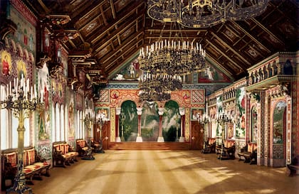 La sala de cantores de Neuschwanstein.