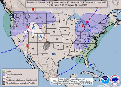 Nevadas intensas en el norte de EE.UU.: una tormenta invernal afectará el valle superior del Mississippi y los Grandes Lagos, con acumulaciones significativas de nieve
