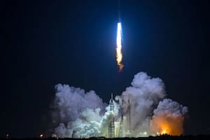 New Glenn en el despegue durante la misión NG-1 (16 de enero de 2025).