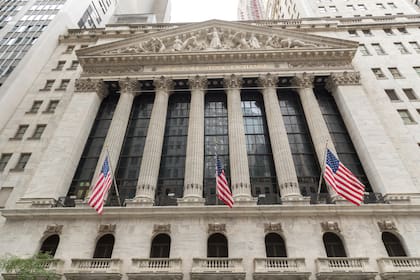 NEW YORK - CIRCA AUGUST 2017: Wall Street buildings exterior