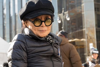 Yoko Ono participó de la Marcha de las Mujeres, en el Central Park neoyorkino, en enero de 2018