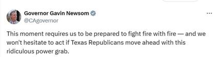 Newsom afirmó que no dudará en reaccionar ante el "ridículo intento de toma de poder" de los republicanos