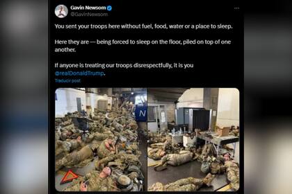 Newsom apuntó contra el envío de tropas por parte de Trump y las condiciones de los soldados