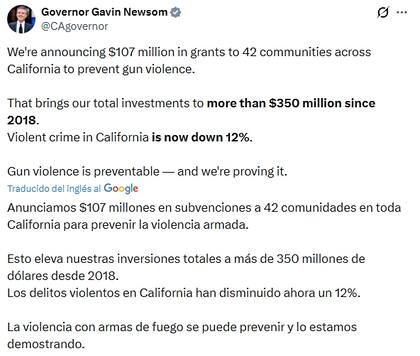 Newsom dio a conocer las subvenciones a 42 comunidades en toda California