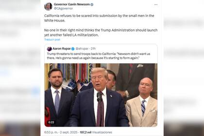 Newsom respondió a las declaraciones de Trump sobre California