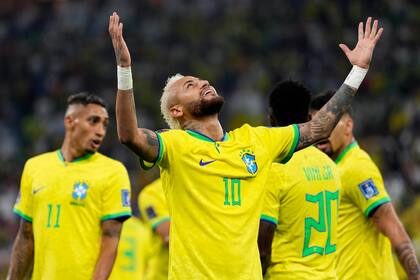 Neymar convirtió el segundo gol de Brasil ante Corea del Sur, este lunes en el Mundial