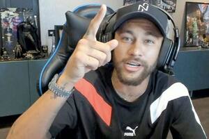 Neymar durante una de sus transmisiones por Twitch