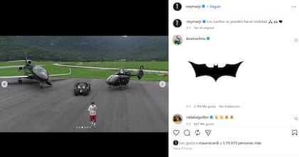 Neymar exhibió sus vehículos de lujo en Instagram