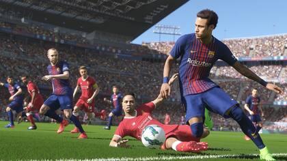 Neymar Jr con la camiseta del Barcelona, una imagen que por ahora sólo se verá en el PES 2018 tras su partida al PSG