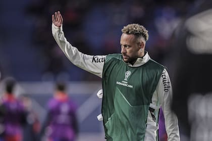 Neymar Jr. Durante el encuentro entre San Lorenzo de Almagro y Santos FC. Por la Copa Sudamericana 2026. En el estadio Pedro Bidegain de San Lorenzo, el 28 de Abril de 2026.
