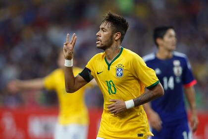 Neymar, la gran figura de Brasil ante Japón