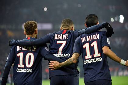 Neymar, Mbappé y Di María, las grandes figuras de PSG.