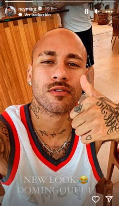 Neymar mostró su cambio de look en su cuenta de Instagram