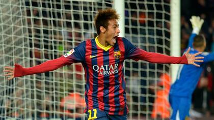 El grito de gol de Neymar, que brilló al lado de Messi y Suárez en una delantera inolvidable