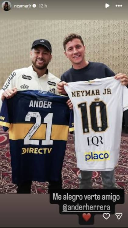 Neymar y Ander Herrera se reencontraron.