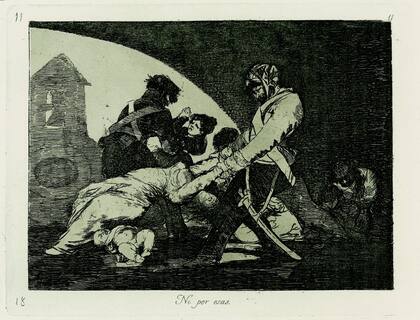 Ni por esas, de la serie Los desastres de la guerra, Francisco de Goya