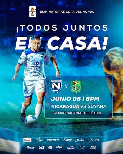 Nicaragua jugará en casa frente a Guyana