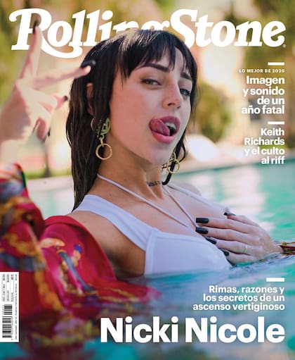 Nicki Nicole en la tapa de la edición de enero de Rolling Stone