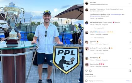 Nico Clerc durante su etapa como jugador de la Pro Padel League en 2023
