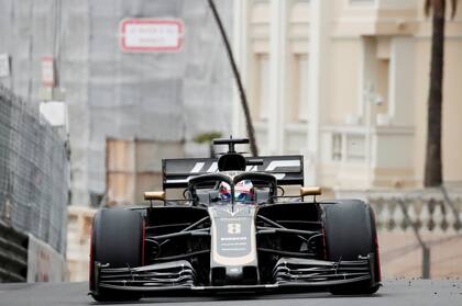 Romain Grosjean en las pruebas del Gran Premio de Mónaco.