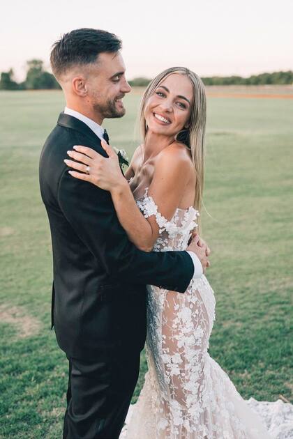 Nico y Caro el día de su boda, el 27 de diciembre pasado, en El Dok Haras.