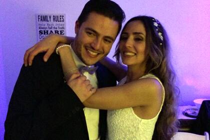 Nico y Emi, en su boda.