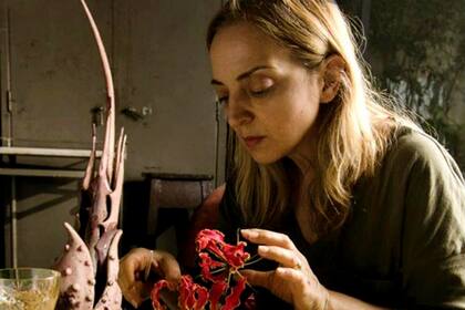 Nicola Costantino durante una de sus performances gastronómicas