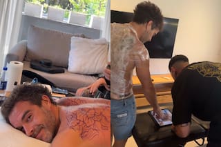 Nicolás Cabré mostró el impactante tatuaje que se hizo en la espalda y causó furor en las redes