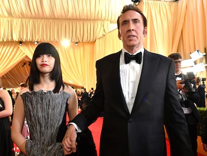 Nicolas Cage y su esposa, en la última entrega de los premios Oscar