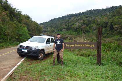 Nicolás en el Parque Provincial Moconá, Misiones.