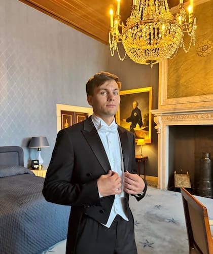 Nicolás Keenan en un banquete estatal, 2024 (Foto: @nicokeenan)