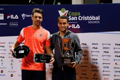 Nicolás Kicker y Horacio Zeballos en la final de la copa San Cristóbal presentada por Fila