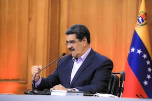 Nicolás Maduro, en la Cumbre Antifascista en Defensa de la Verdad, en Caracas, el 12 de abril