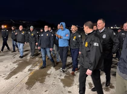 Nicolás Maduro en Nueva York, tras ser detenido en el marco de una operación militar estadounidense