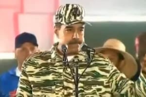 Nicolás Maduro en un acto por la juramentación de cuerpos combatientes