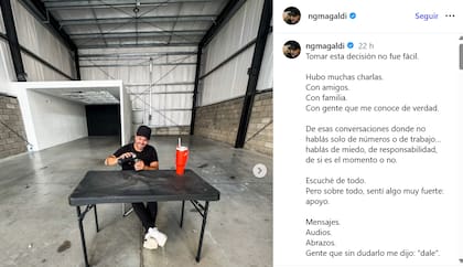 Nicolás Magaldi anunció una expansión de su propio negocio