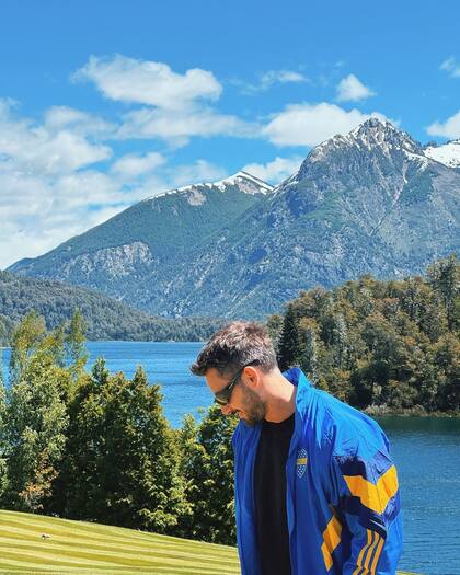 Nicolás Occhiato posó en el parque nacional Nahuel Huapi